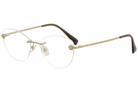 gold versace frames|versace rimless eyeglass frames.